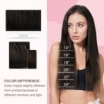 GOO GOO Sew In Hair Extensions Real Human Hair Thick, Add Volume 20In 100g | Double Weft Hair Extensions, 2 Dark Brown, Remy Hair Durable Wedding Party Daily Wear - Image 8