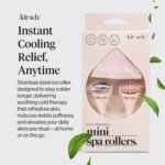 Kitsch Mini Ice Roller for Face Tool Set – Cooling Face Rollers - Blush | Stainless Steel Ice Face Roller to Reduce Puffiness, Redness & Headaches – Cooling Ice Roller for Face Women for Skin Care - Image 3