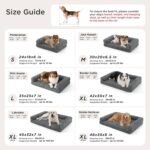 Bedsure ComfyFleece™ Memory Foam Orthopedic XL Dog Bed with Sides 42" | Extra Large Egg-Crate Foam Big Couch Sofa,Washable Corduroy Cover,Cozy Bolstor Waterproof Pet Bed, Non-Slip Bottom,Cream - Image 7