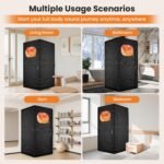 Portable Sauna for Home, Upgraded Personal Steam Sauna Box with 3L 1300W Steamer, Folding Chair, Extra Large Size Foldable Home Sauna 3’X 3’X 5.9’, Full Body Sauna Tent for Relaxation Spa, Black - Image 10