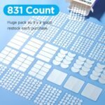 7 Sizes 831 Counts Pimple Patches Variety Pack for Face, Back | Hydrocolloid, Large Blemish Patches for Body, Chin, Chest, Cheek, Shoulder, Neck, Forehead (Dot, Moon, Rectangular, Square) - Image 3