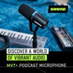 Shure MV7+ USB-C & XLR Podcast Dynamic Mic with Stand - Black | OBS-certified USB-C and XLR dynamic mic with stand, LED touch panel, auto level and pop filter for podcasting - Image 7