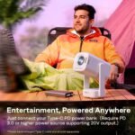 Aurzen Roku TV D1R air USB-C Powered Smart Portable Outdoor Projector White | Roku TV Built-in, WiFi & Bluetooth, Power Bank Supported, Native 1080P, DoIby Audio, Mini Projector for Home & Outdoor Movies - Image 5