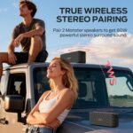 Monster Shock Plus Bluetooth Speaker,Portable Speaker with 40W Loud Stereo Sound,Bluetooth 6.0,TWS Pairing,20H Playtime,Support AUX/TF Card,IPX6 Waterproof Wireless Speakers for Travel,Home,Outdoor - Image 8