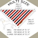 Realeaf 4th of July Dog Bandanas 2 Pack, Reversible American Flag Pet Scarf for Boy and Girl, Premium Durable Fabric, Patriotic Bandana for Medium and Large Dogs (Large) - Image 3