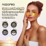 NAZANO 24K Gold Under Eye Patches - 60 Pack Eye Masks | for Puffy Eyes, Dark Circles, Bags & Wrinkles with Collagen & Hyaluronic Acid - Eye Care Pads for Daily Skincare (Gold) - Image 3