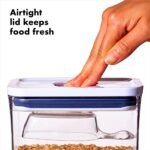 OXO Good Grips Pet POP Container – 6.0 Qt/5.7 L with Half Scoop, Ideal for up to 6.5lbs of Dog Food or 4.5lbs of Cat Food, Airtight Dog and Cat Food Storage Container, BPA Free, Clear - Image 6