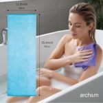 ARCH&M Exfoliating Washcloth & Shower Body Scrubber, 3 Pack | Japanese Washcloth, Korean Back Scrubber Towel, All Skin Type Daily Use in Shower, Textured Nylon, Smoother Skin, Quick-Dry - Image 5
