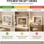 ROLOVE 23"x 18" Large Vanity Mirror with Lights, LED Makeup Mirror for Dresser and Desk, 10X Magnification, Dimmable Touch Control, Wall Mounted or Tabletop Mirror for Bedroom (White) - Image 7