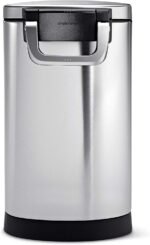 simplehuman Medium Pet Food Storage Container, Holds 25-29 lb / 11-13 kg of Dry Dog Food, Cat Food, or Bird Seed, Airtight Lock-Tight Lid with Magnetic Scoop, BPA-Free, Brushed Stainless Steel - Image 4