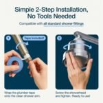 MyHalos® Filtered Shower Head, Shower Head Filter for Hard Water (Chrome) | High Pressure, Removes Chlorine & Heavy Metals, Water Softener, Filter Shower Head, Water Filter, Filtro Para Ducha De Baño - Image 7