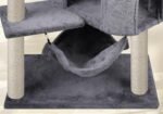 YUNIQUE Cat Tree with Cat Condo and Big Hammock, Grey - Image 7