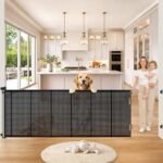 Pawtners Retractable Baby Gates, 34" Tall Extends to 80" Wide Dog Gate | Long Gate with Reinforced 6 Supporting Rods to Prevent Crawling for Stairs, Hallways, Indoor & Outdoor Open Spaces - Image 2