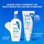 CeraVe Ultra-Light Moisturizing Gel, Niacinamide Face Moisturizer, 1.75oz | Oil-Free Hyaluronic Acid & Ceramide Gel Skin Care Formula Hydrates To Act As A Lightweight Moisturizer For Oily Skin - Image 4