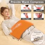 Heating Pad Electric Heat Pad, Hot Heated Pad,Multiple Temp and Timer Settings,Suitable for Shoulders, Neck, arms, Abdomen, Back, Legs, etc. (Gray Green, 24"X12") - Image 3