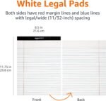 Amazon Basics Wide Ruled Lined Writing Note Pads for Office Supplies, 8.5" x 11.75", White, 12-Pack of 50 Perforated Sheets - Image 6