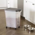 IRIS USA Dog Food Storage Container, Up to 54 lbs, Dark Gray, Made in USA | Includes 2-Cup Scoop & Wheels, Airtight Seal, BPA-Free, Bird Seed, Cat food, Cat Litter, Treats, Keeps Kibble Fresh - Image 5