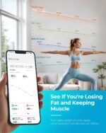 8-Electrode Smart Scale with Handle, Body Fat & Composition Scale | 57 health metrics, BMI & muscle mass analyzer, 400 lb capacity, Bluetooth sync, visceral tracking - Image 4