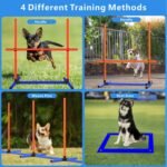 Dog Agility Training Equipment, 4-Sets Adjustable Dog Jumps & Hurdles Set for Backyard, Outdoor Dog Obstacle Course Training Starter Kit with Weave Poles, Pause Box & Carrying Bag for Large Small Dogs - Image 4