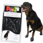 PawZ Rubber Dog Boots for Large Paws - All-Weather Waterproof Dog Shoes, Anti-Slip Traction for Rain, Snow, Mud & Hot Pavement - Pull-On Dog Booties, Black - Large (3"- 4") - Pack of 12 - Image 2