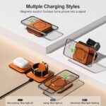 3 in 1 Charging Station for Multple Devices,Foldable 3 in 1 Wireless Charger for Travel,Nano Wireless Charging Station for iPhone16 15 14 13 12 Pro Max/Watch 10 9 8 7 6 5 4 3 Ultra/AirPod Pro - Image 4