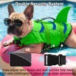 Fragralley Shark Fin Dog Life Jacket, High Buoyancy with Tear-Resistant Nylon of Dog Swim Vest, Pet Life Preserver for Small Medium Large Dogs, Puppy Float Vest for Swimming and Boating - Image 3