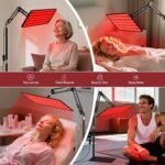 Morfone Red Light Therapy for Body Face Tri-Wavelength 660nm, 850nm, 940nm | LED Infrared Light Therapy Lamp Panel with Adjustable Stand Protective Glasses, Home Use, Gift for Women Girl, Black L - Image 7