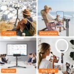 75" Camera Tripod,Aluminum Tripod for Camera Phone/Monopod with Remote | Cell Phone Tripod for iphone with Ball Head,Camera Stand for Canon/Sony/DSLR/Digital Camera Accessory Kits,Max Load 17.64lb - Image 10