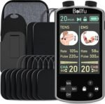 TENS EMS Unit Muscle Stimulator for Pain Relief Therapy - 4 in 1 TENS EMS Relax Custom Frequency+Pulse - Muscle Massager 36 Modes 20 Intensity, Memory & Favorites Function, 3.8" Color Display - Gray - Image 2