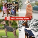 KYEESE 2Pack Dog Sweater for Large Dogs Soft Pet Coats Fleece Sweatshirt | Warm Turtleneck Dog Pullover Clothes, 4-Way Stretch & Lightweight Vest, Doggie Coat in Cold Weather, Daily Wear - Image 4