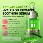 Anua Azelaic Acid 10 Hyaluron Redness Soothing Serum, Facial Serum for Blemish-Prone & Oily-Prone Skin, Lightweight & Hydrating Blemish Care, Hyaluronic Acid, Korean Skincare, 1.01 fl oz. - Image 4