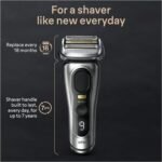Braun Series 9 PRO+ Electric Razor for Men, 5 Pro Shave Elements & Precision Long Hair Trimmer, 6in1 SmartCare Center, Wet & Dry Electric Shaver for Smooth Skin with 60min Battery Runtime, 9517s - Image 9