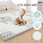 Baby Playpen with Mat, Playpen for Babies and Toddlers, 47inch Mat | Small Baby Play Pens, Play Yard for Infants with Play Mat, 47x47inch Playard with Gate - Image 5
