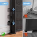 PRObebi Retractable Baby Gates for Stairs & Doorways, Dog Gate 0-54" W × 34" H, Black - Image 6
