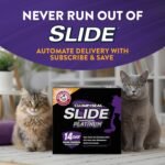 ARM & HAMMER Slide Platinum Easy Clean-Up Clumping Cat Litter, 18 lbs | 24/7 Odor Control, Triple-Action Freshness, Non-Stick, Low Tracking, 99.9% Dust Free, Multi-Cat Formula, Scented - Image 10