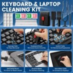 Upgrade Phone Cleaning Kit 47PCS, iPhone Cleaning Kit, Airbud AirPods Cleaning Kit, Keyboard, Charging Port Cleaner for Apple Lightning/Android USB-C - Includes Putty, Cloth & Wipes (Black) - Image 5