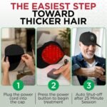 GroWell Red Light Therapy Hair Growth Cap – FDA Cleared Laser Treatment for Hair Regrowth and Reduced Shedding – LED & Laser Red Light Therapy Clinically Proven in Double-Blind Studies -Black - Image 5
