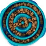 Outward Hound Fun Feeder Slo Bowl – Medium 2‑Cup Capacity, Slow Feeding, Small to Medium Dogs & Cats, Non-Slip, Turquoise, Drop Pattern | Slows Fast Eaters, Can Aid Digestion, Holds 2 Cups Dry or Wet Food, Non-Slip, Easy Clean, No BPA, Small to Medium Dogs & Cats - Image 2