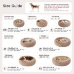 Bedsure Calming Dog Bed Medium Size Dog Donut Washable Pet Bed,30ins Camel | Oprah Daily Sleep Award,Fluffy Faux Fur Round Cuddler,Anti-Slip Bottom,Anti-Anxiety,Deep Sleep for Pets Up to 45 Lbs - Image 9