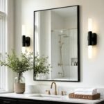 Bathroom Vanity Mirror for Over Sink, 30x20 Inch Matte Black Mirror | Shatterproof Tempered Glass, Anti-Rust Metal Frame, Rectangle Wall Mirrors for Bedroom, Living Room & Entryway - Image 2