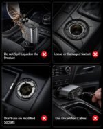 BERTHALESS Retractable Car Charger, 4 in 1 Fast Charging Car Charger with USB-C & USB-A, Compatible with iPhone 17/16/15/14/13/12/11,Galaxy,Pixel,Car Accessories Gifts for Fathers Day,Husband,Men,Dad - Image 8