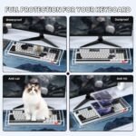 ZIYOU LANG KC04 Acrylic Transparent Keyboard Cover(17.4 * 6.5 * 1.89 Inch) | Dustproof,Waterproof,Anti-hit,Anti-cat,Clear Protective Case for Standard 98Key Mechanical Gaming Keyboard - Image 7