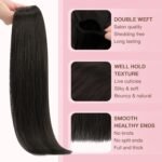 GOO GOO Sew In Hair Extensions Real Human Hair Thick, Add Volume 20In 100g | Double Weft Hair Extensions, 2 Dark Brown, Remy Hair Durable Wedding Party Daily Wear - Image 6