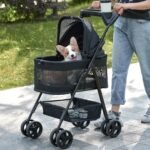 Zoosky 3 in 1 Dog Stroller, Folding Pet Stroller w/Removable Carrier | Small/Medium Dogs and Cats, Waterproof, All-Terrain & 2 Sun Shades, Car Seat, 360° Breathable Mesh - Image 2