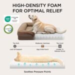 Bedsure Orthopedic Dog Beds Large Sized Dog with Removable Washable Cover | 35" Classic Big Dog Couch Sofa Waterproof, Comfy Bolster Sides, Nonslip Bottom, Cozy Pet Bed for Cats, Senior Dogs, Brown - Image 4