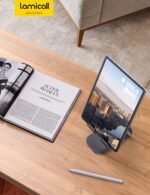 Lamicall iPad Stand Adjustable Tablet Holder, Sturdy Aluminum, Multi-Angle | Dock Stand for 4-13" iPad Pro Air Mini Kindle Tab Switch, All Aluminum Metal, Multi-Angle, Sturdy, Office Desk Accessories - Image 8