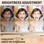 FENNIO Vanity Mirror with Lights 17''x13'' Makeup Mirror with Lights,Vanity Mirror Touch Screen with 3-Color Lighting,Dimmable,for Vanity Desk Tabletop White - Image 4