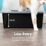 IRIS USA XX-Large High Sided Cat Litter Box, Scatter Shield, Black | Multi-Cat Use, Jumbo Capacity Pan, Extended Length Design, Oversized Basin, Multiple Cat Ready, Generous Dimensions - Image 5