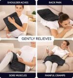 GENIANI Electric Heating Pad for Back Pain & Cramps Relief, Electric Throw, Auto Shut Off, Machine Washable, Moist Heat Pad for Neck & Shoulder, 12x24 - Image 3