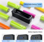 JJC AAA Battery Hard Case with Detachable Tester Checker for 44 Slots AAA | AAA Battery Case Storage Oragnizer for Household Batteries,Water-Resistant and Shockproof - Image 4